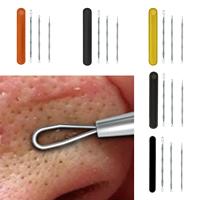3pcs Stainless Steel Blackhead Remover Blackhead Tool Kit Comedone Extractor Acne Removing Tool Pimple Blackhead Forehead Nose
