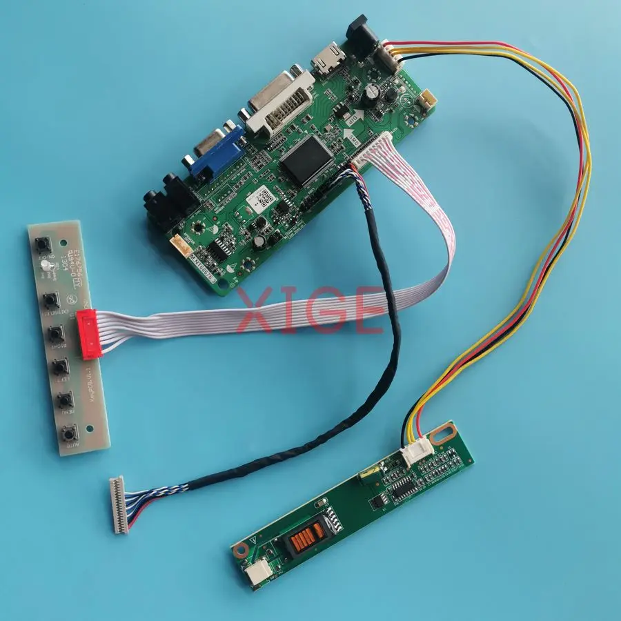 

For LT133XB L133X2 HT13X13 D291207 LCD Monitor Controller Drive Board Kit DIY LVDS 20-Pins 1-CCFL 1024*768 1024x768 VGA+DVI+HDMI