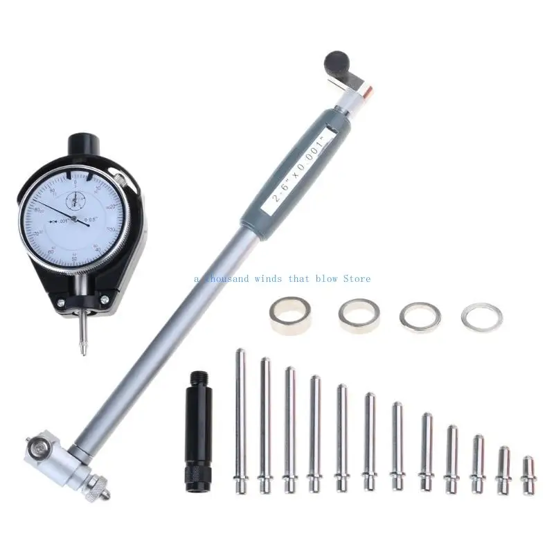 

E7CC Dials Bore Gauges Set Ranges 50-160mm 1.96-6.3inch Diameter Measuring Engine Cylinders Tool Kits with Case