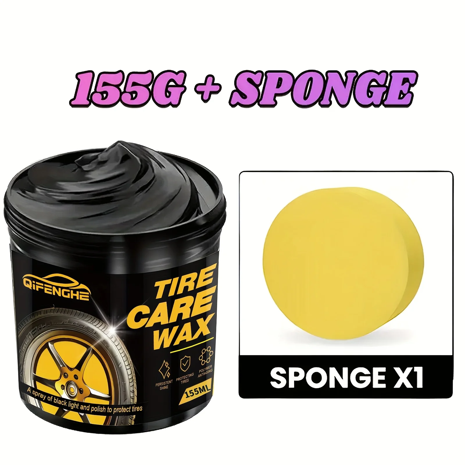 Ultimate Tire Shine Spray & Dressing - High Gloss Black Tire Polish with UV Protection, Long-Lasting Coating, Chemical-Free
