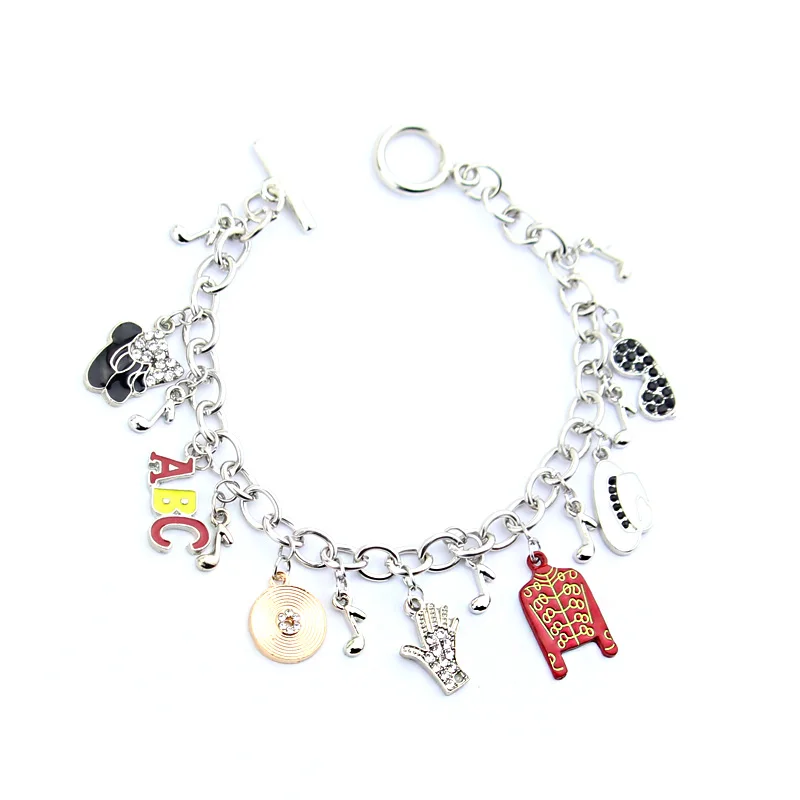 Michael Jackson Armbänder für Damen und Herren Gedenkserie Anhänger Kette Armreif Musik-Fans Schmuck Geschenke