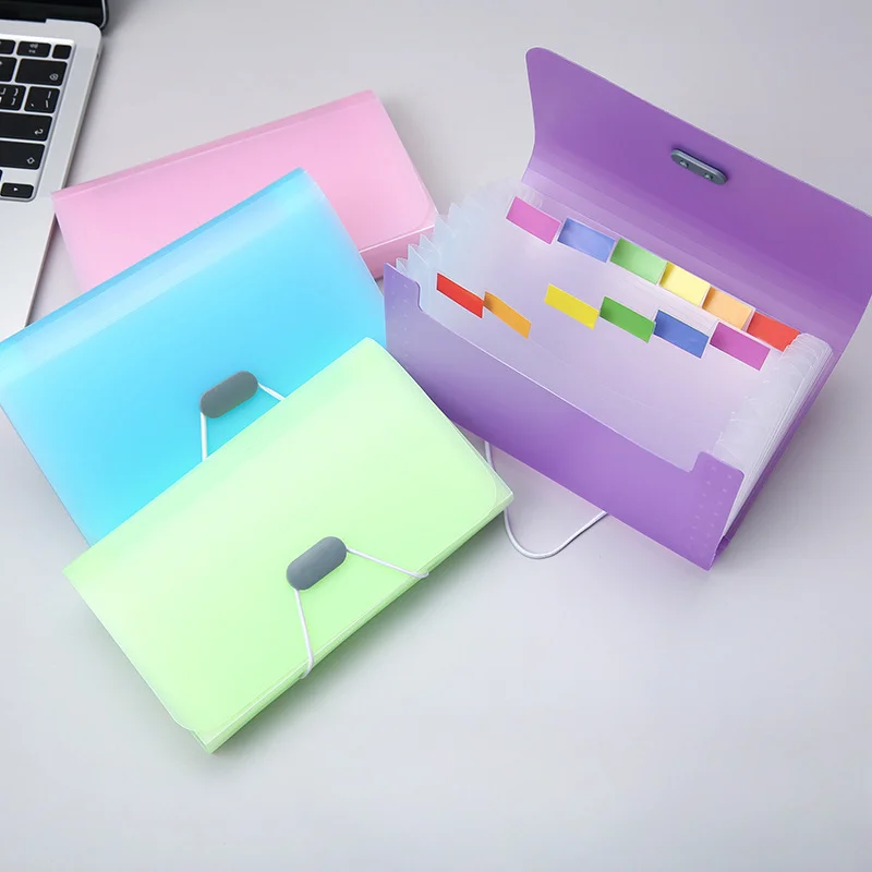 A6 Expanding Wallet Organ Bag Waterproof File Bag Organizer Data Book File Pouch Bill Folder School Office Binder Family Folder