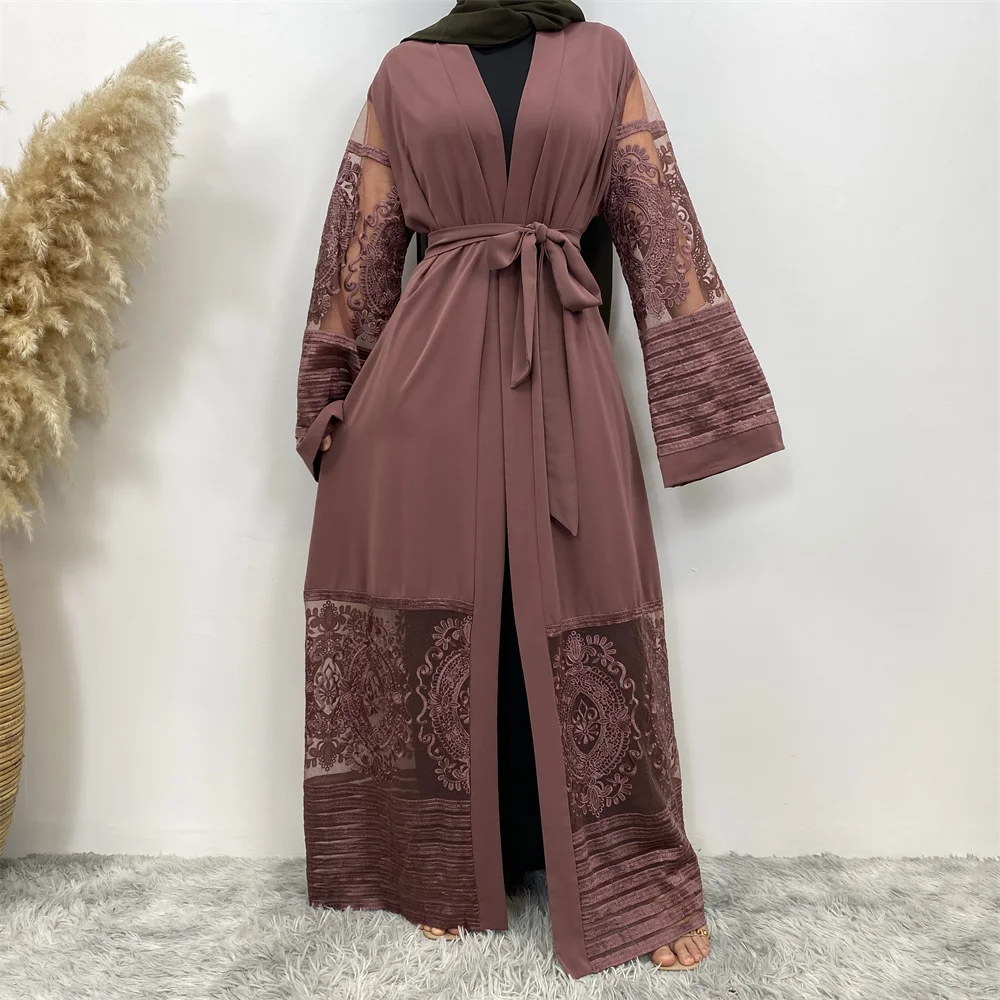 Nuovo Ramadan Eid Mubarak Abaya Dubai Femme Luxury Gold strass abito musulmano Abaya donna caftano islamico africano Dashiki