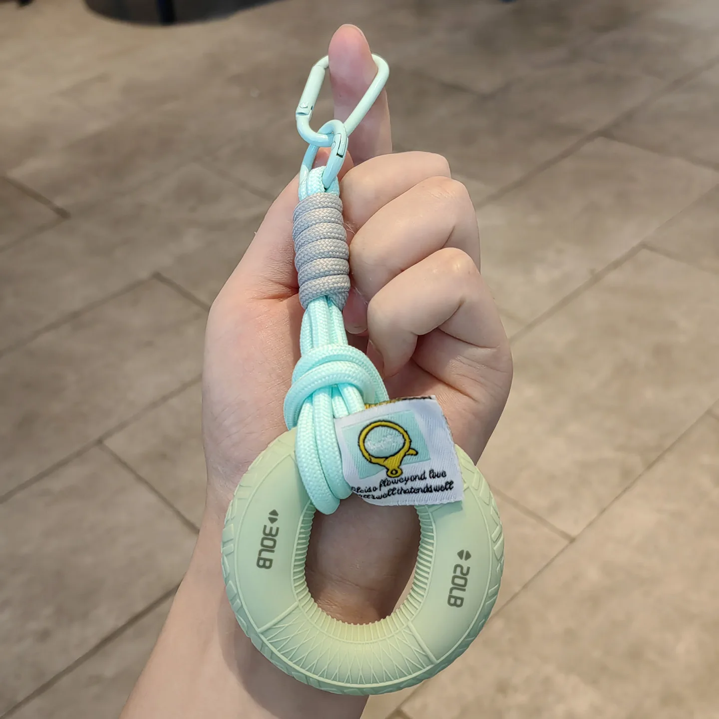 Silicone Grip Strength Ring Keychain Portable Stress Relief Hand Trainer for Bag & Backpack Decor Ins Style Gift for Men And Wom