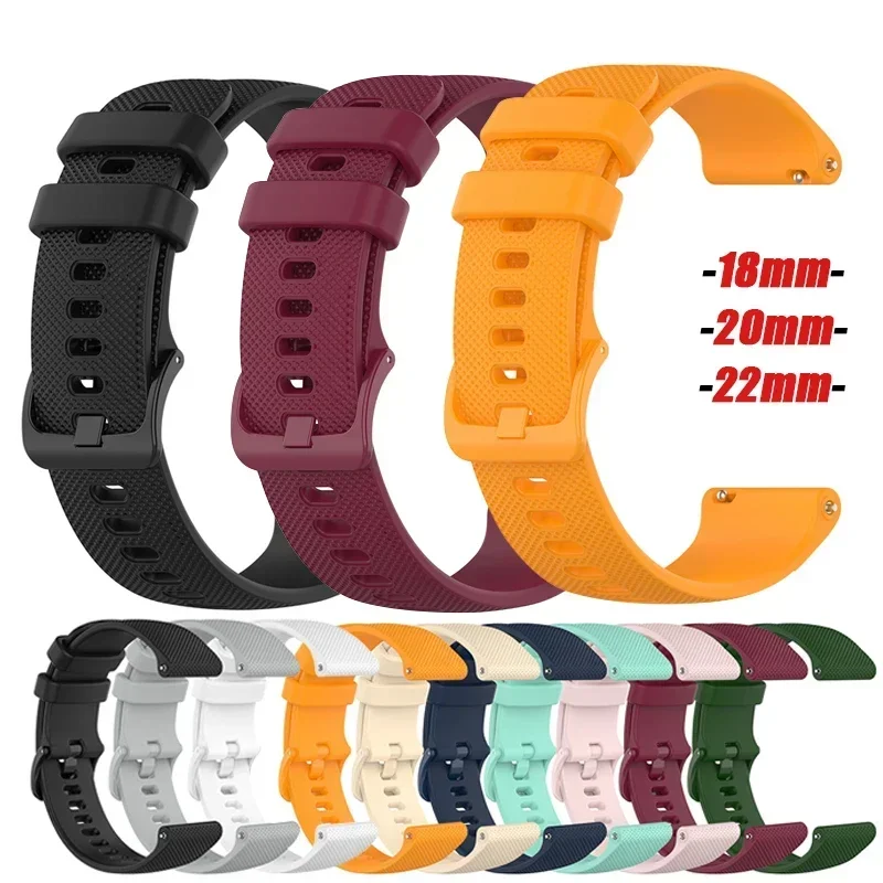 20mm/22mm Silicone Band For Samsung Galaxy Watch 7/6/5/pro/4/Classic 42mm Wristband Sport bracelet huawei gt 18mm watch strap