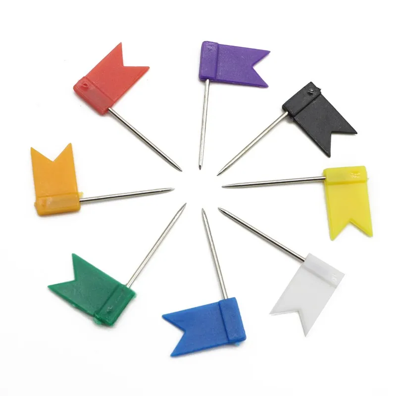 98 pcs Flag Push Pins Random Color Flag Design, designed for Map Chart Pinning, Creative Flag Shape, Multipurpose