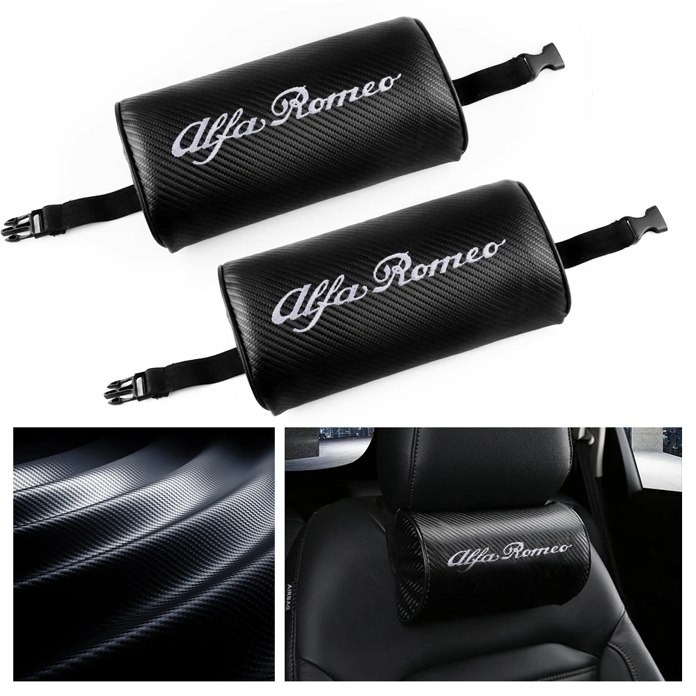 1pc/2pcs Car Seat head pillow Protection Auto Support Rest Travelling Headrest For Alfa Romeo GT 159 147 156 Volante Accessories