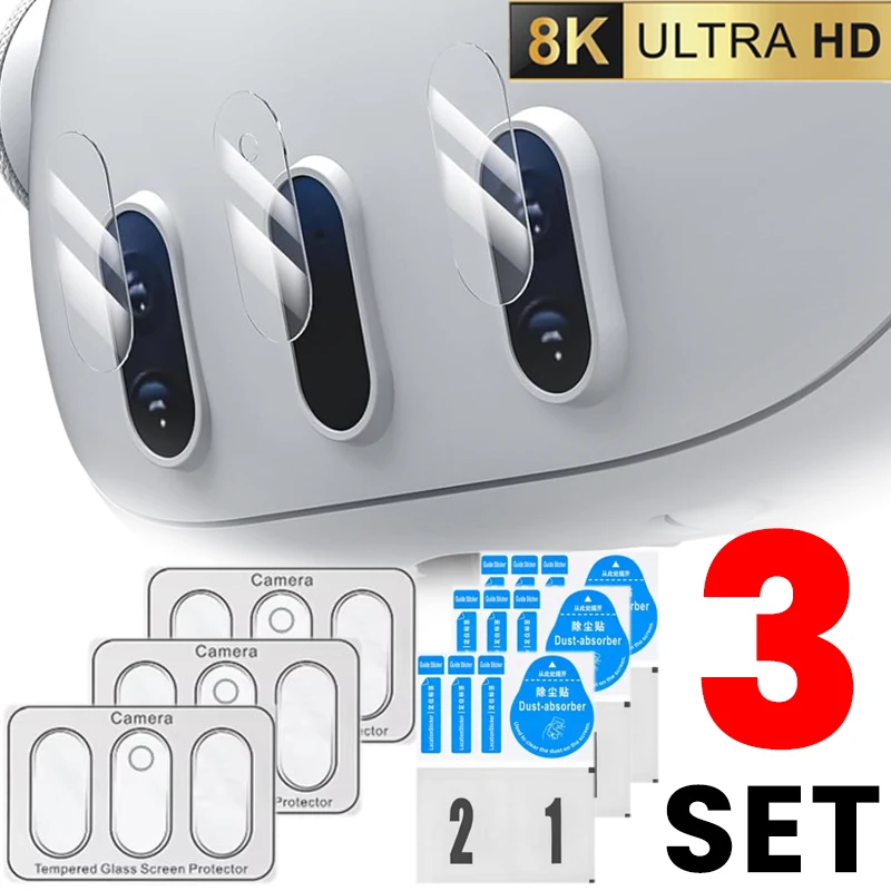 HD Camera Lens Protector for Quest 3 Ultra-thin Tempered Glass for Oculus Meta Quest 3 Anti-Scratch Camera Protective Cover Film