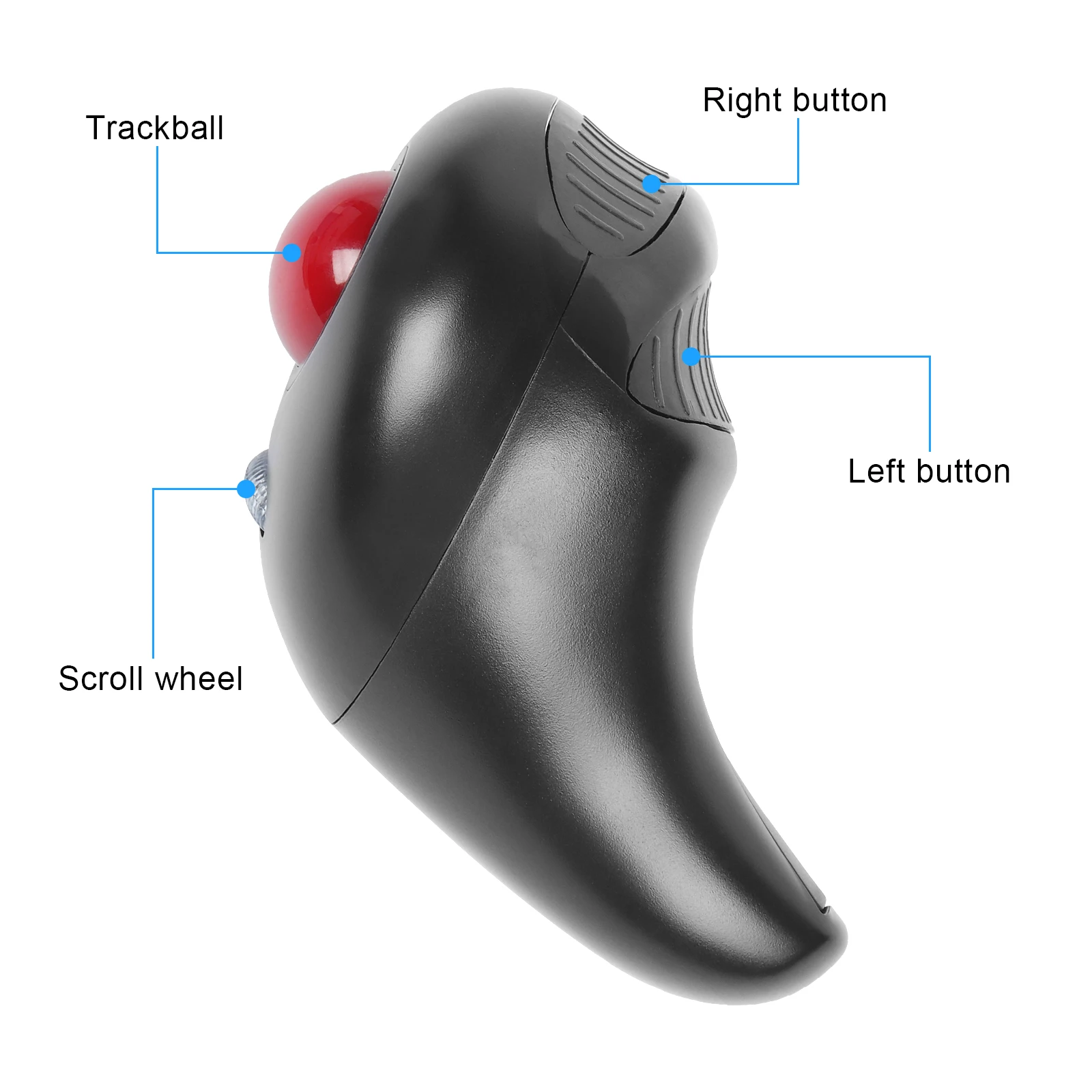 New Trackball Mouse Ergonomic 3D Mini Office Mice Including 2.4G Wireless/Wired Computer Mause 1600DPI USB Mice For Desktop PC