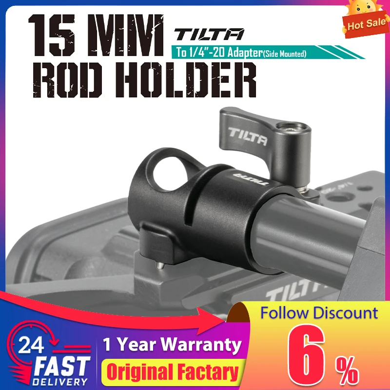 TILTA 15 مللي متر قضيب حامل أسود الجبهة شنت TA-15RH إلى 1/4 quot 20 محول وamp الجانب شنت 15 مللي متر قضيب حامل إلى محول الناتو