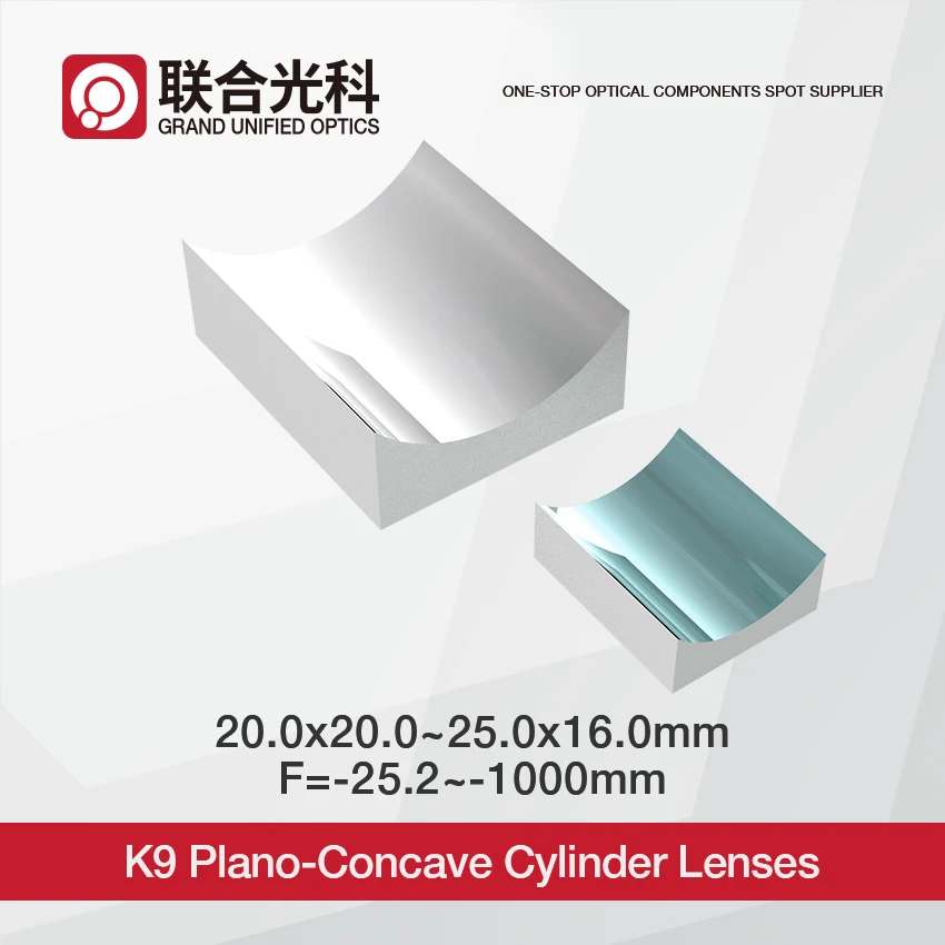 

High Quality K9 Optical Glass Plano Concave Cylindrical Lenses