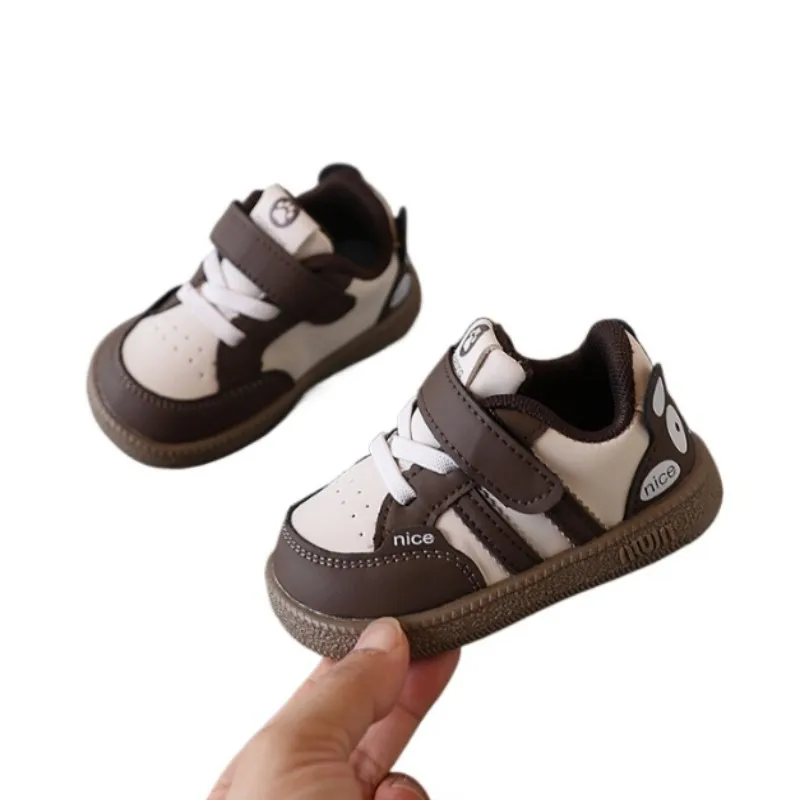 

Autumn New Baby Boys' Soft Soled Walking Shoes Children's Non Slip Board Shoes Baby Girls' Casual Sports Shoes Black Size 16-30