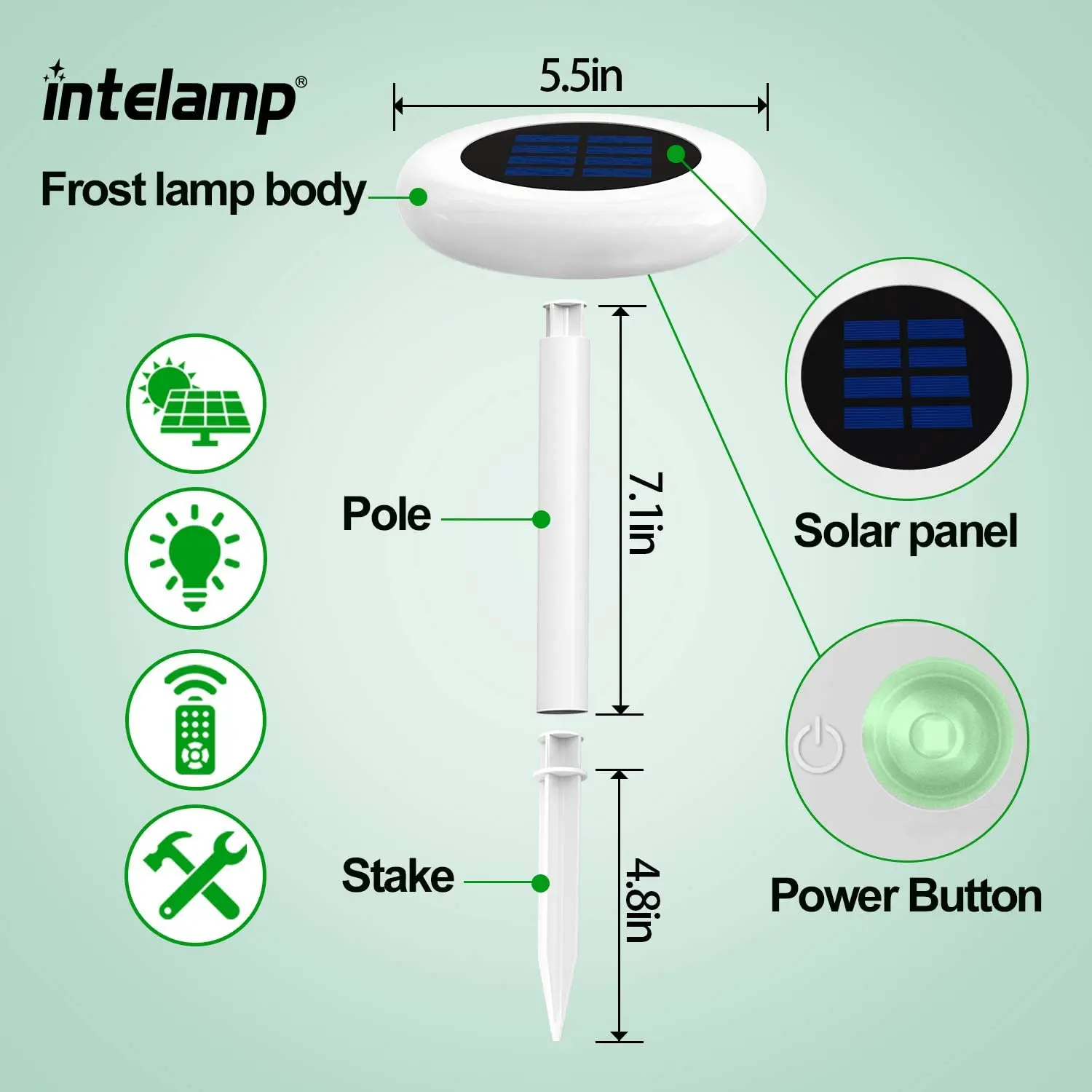 Imagem -03 - Impermeável Jardim Luzes com um Controle Remoto Luzes Solares ao ar Livre Bela Decoração para Gramado Quintal Caminho Ip65 Pcs