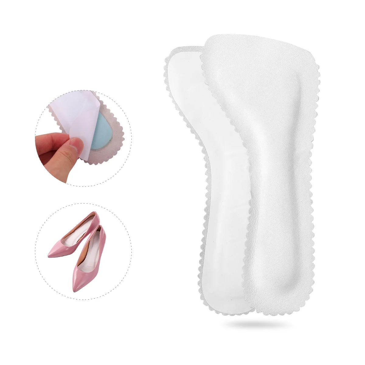 Seven Point Pad Sneakers High Heel Cushions Shoes Insoles Protector Sports Miss