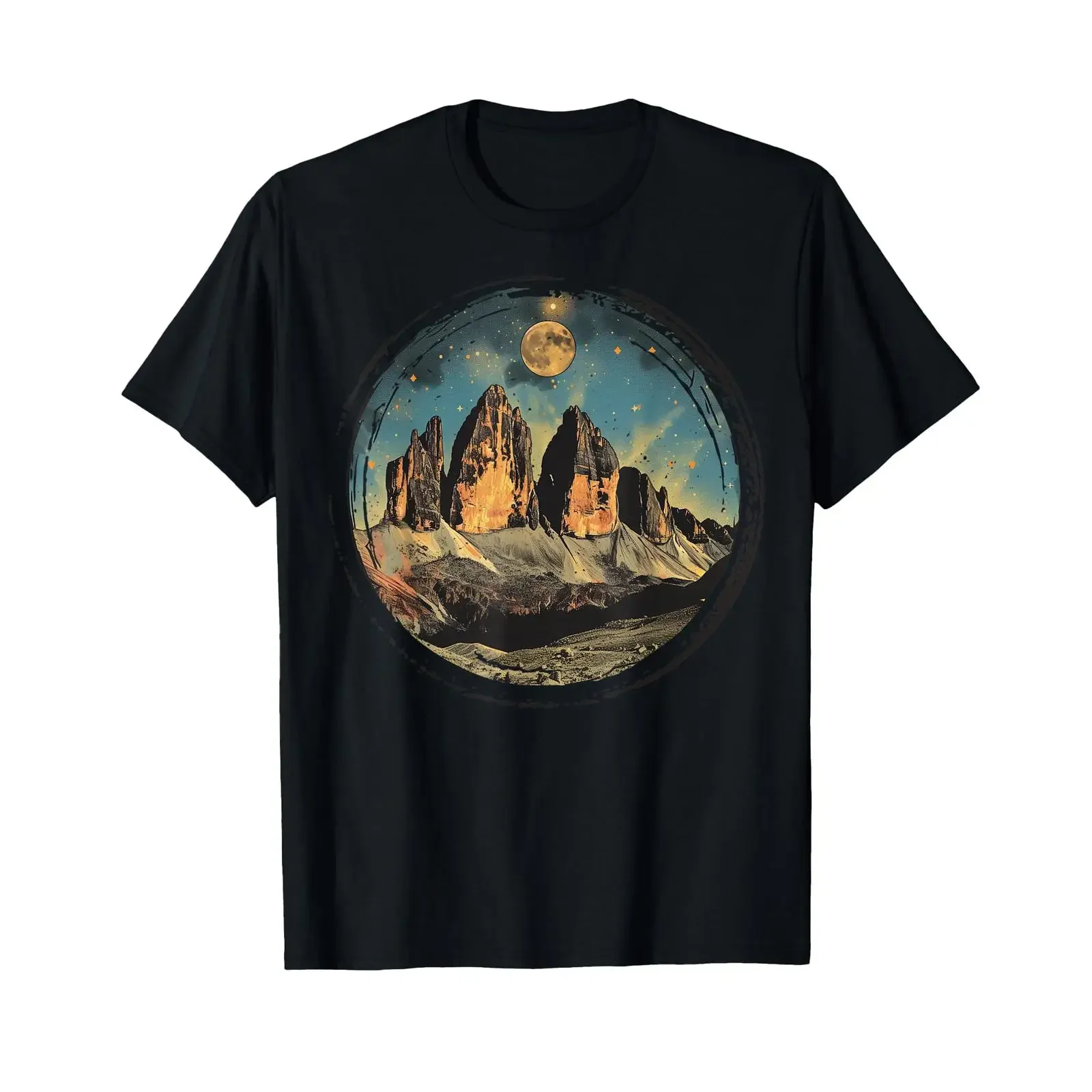 Dolomites Italy Tre Cime di Lavaredo Drei Zinnen Hiking T Shirt vintage Washed Breathable fashion Comfortable Unisex streetwear