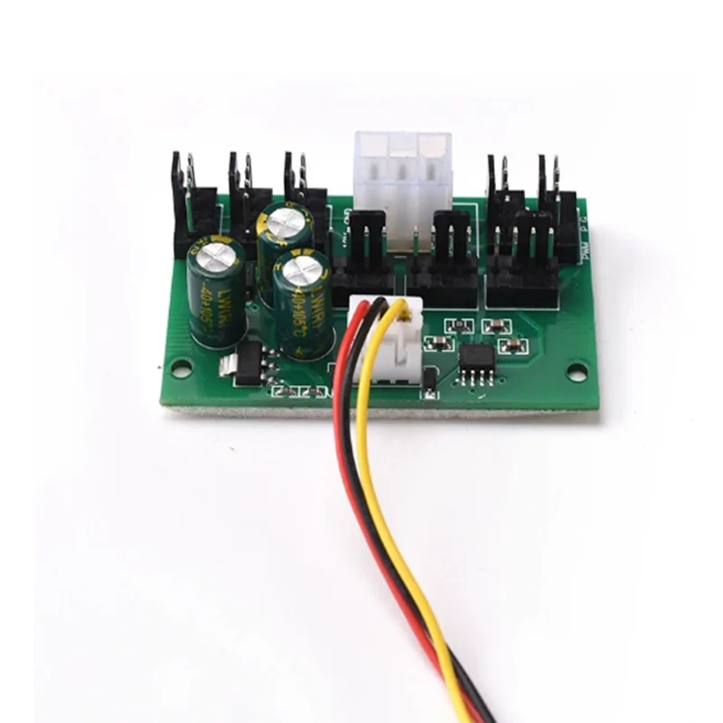 1PCS Computer fan speed regulator, 3-wire and 4-wire violent fan controller, 8-channel PWM fan integrator, high power