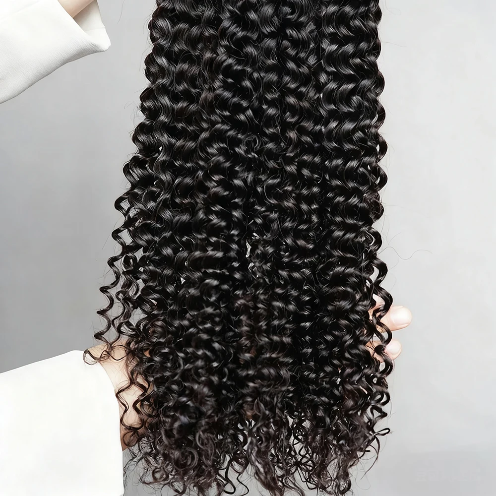 100% ضفائر شعر بشري السائبة للتضفير 1 حزمة جيري مجعد طبيعي أسود هندي ريمي الإنسان بوهو تجديل وصلات شعر السائبة #4