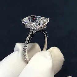 Original S925 Sterling Silver designer zirconia engagement ring for women wedding Luxury wholesale gifts jewelry personalized