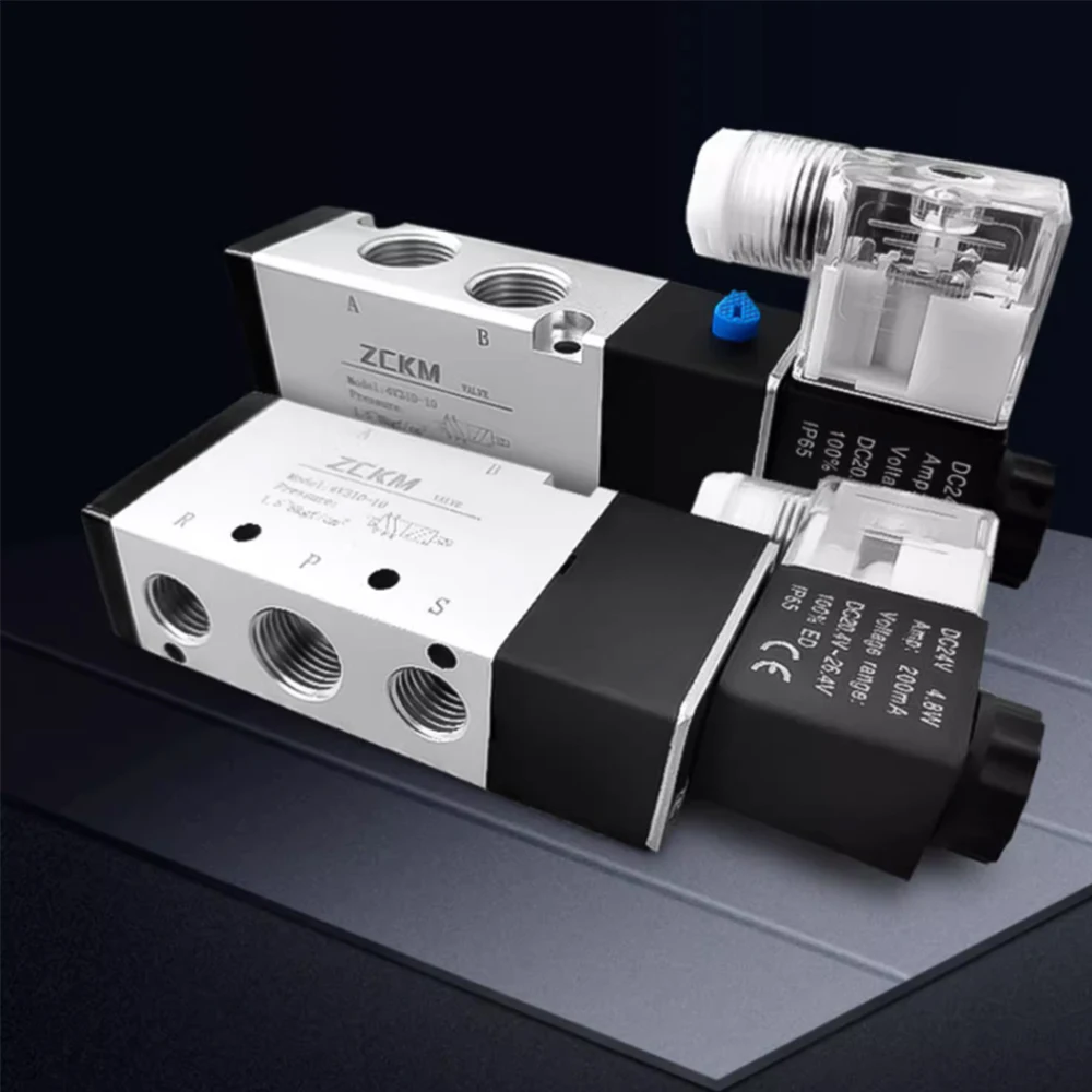 1 Stücke Zwei Position 5-Wege Pneumatische Magnetventil 4V210-08 4V110-06 Mit Dual Spannung DC24V/AC220V und 8mm Armaturen Zylinder