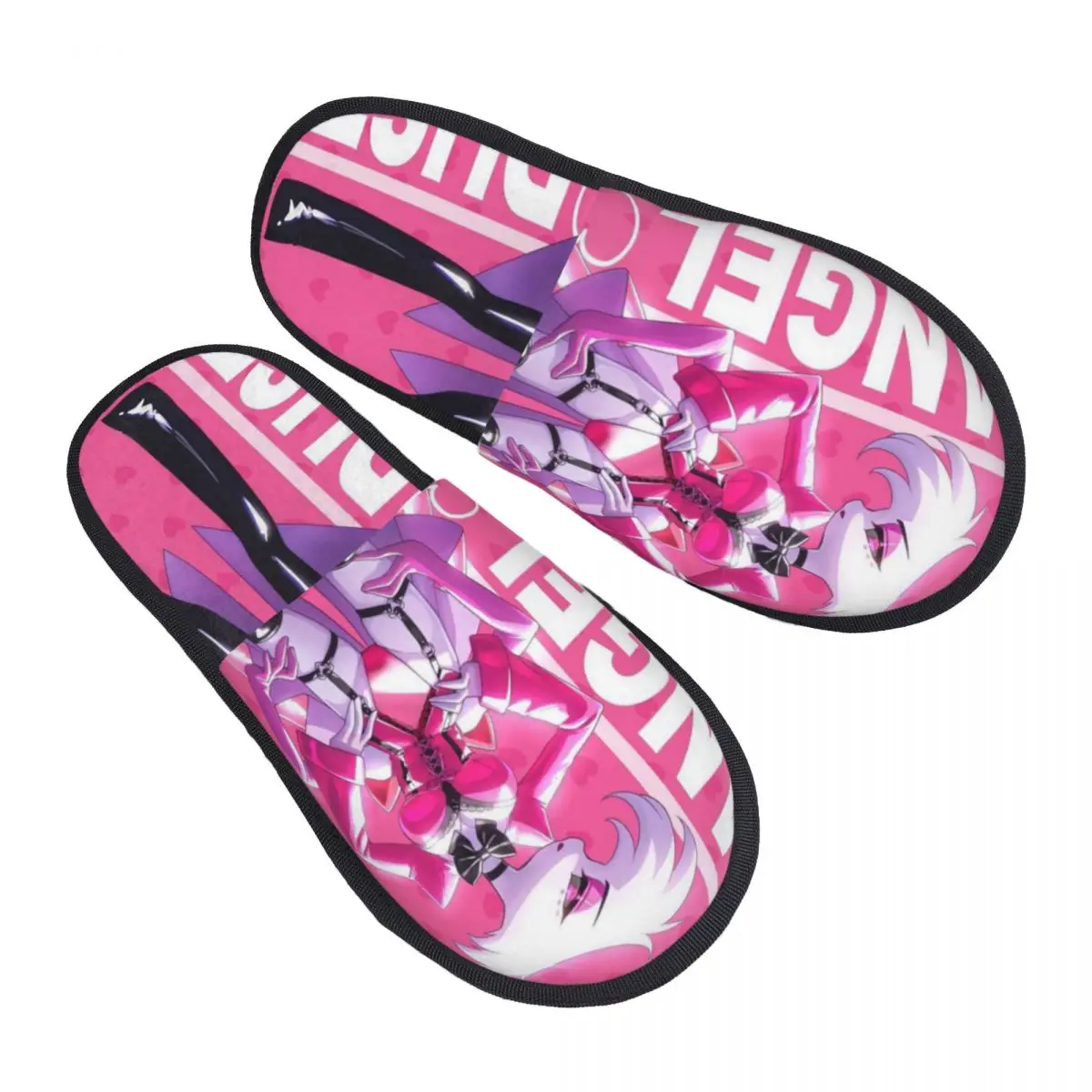 Custom H-Hazbin Angel Dust Hotels Guest Slippers for Hotel Women House Slipper