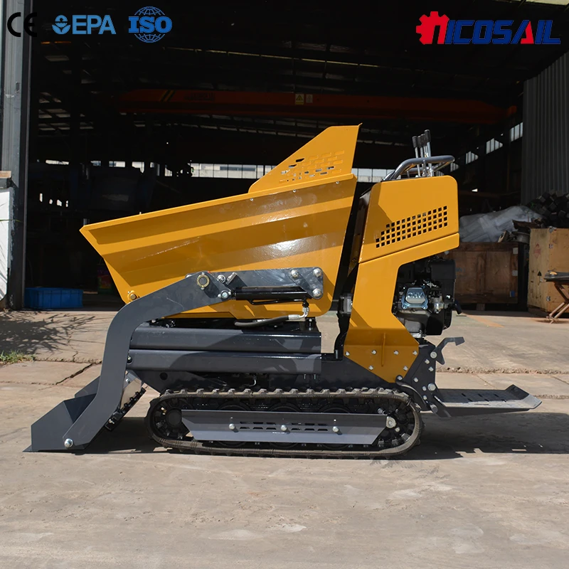 

6.5HP All Terrain Crawler Dumper Custom Logo 500kg Load Rubber Track Mini Transporter