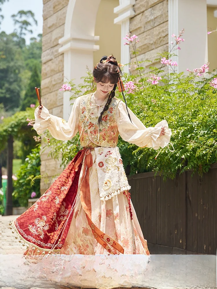 

2025 New Sle Embroidered 3D irt Skirt Set Improved Hanfu Traditional Chinese Clothing Women's Autumn Faion Trend