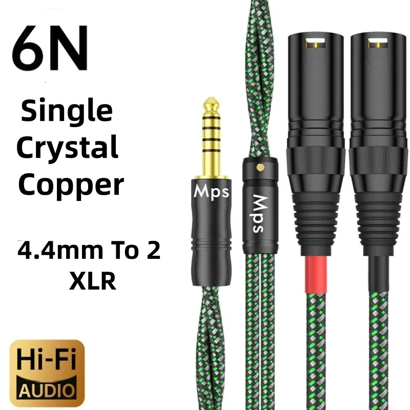 4.4mm Jack To 2 XLR Male Female Audio Cables 6N Single Crystal Copper 4.4 Balanced to Dual XLR Connector Cable