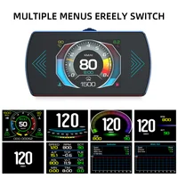 P12 coche OBD2 pantalla frontal OBD HUD medidor de coche medidor Digital inteligente temperatura del agua voltaje velocidad combustible lectura código de falla unidad ordenador