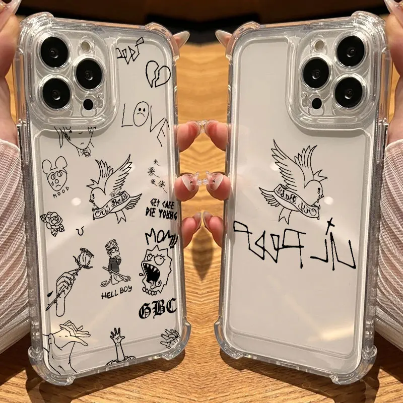 

Hell Boy Rapper Lil Peep Phone Case Clear For iPhone 17 16 14 15 11 12 13 Pro Max 16E 16 Plus 17 Air 17PM Soft Shockproof Cover