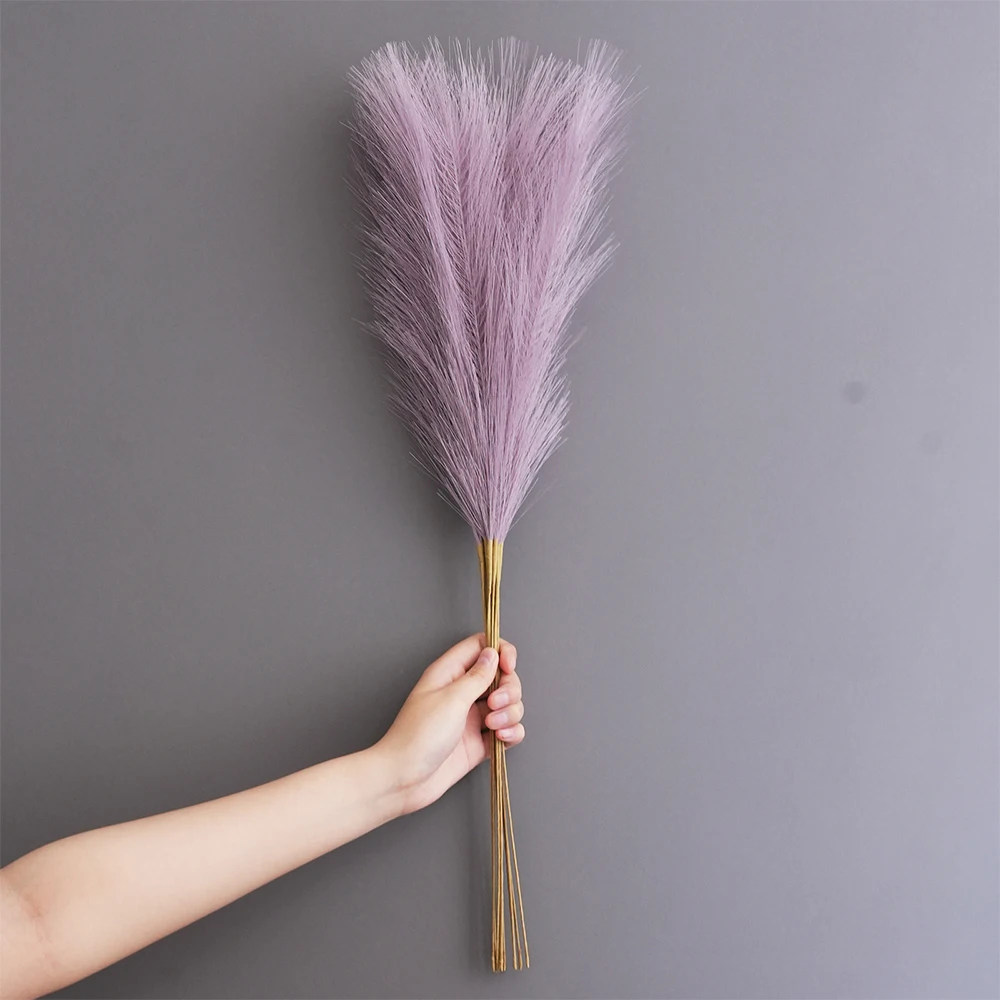 

5Pcs Pampas Grass Flowers Bouquet Artificial Flowers for Home Decor Garden Arrangement Wedding Decoration Outdoor Reed Grass