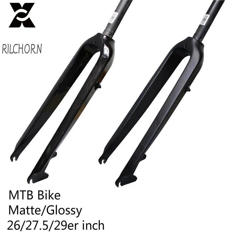 

MTB Bicycle Carbon Fork, Mountain Bike Fork, Fiber, Glossy, Matte, Straight Tube, Racing Used Bike Fork, 26, 27.5, 29 Inch