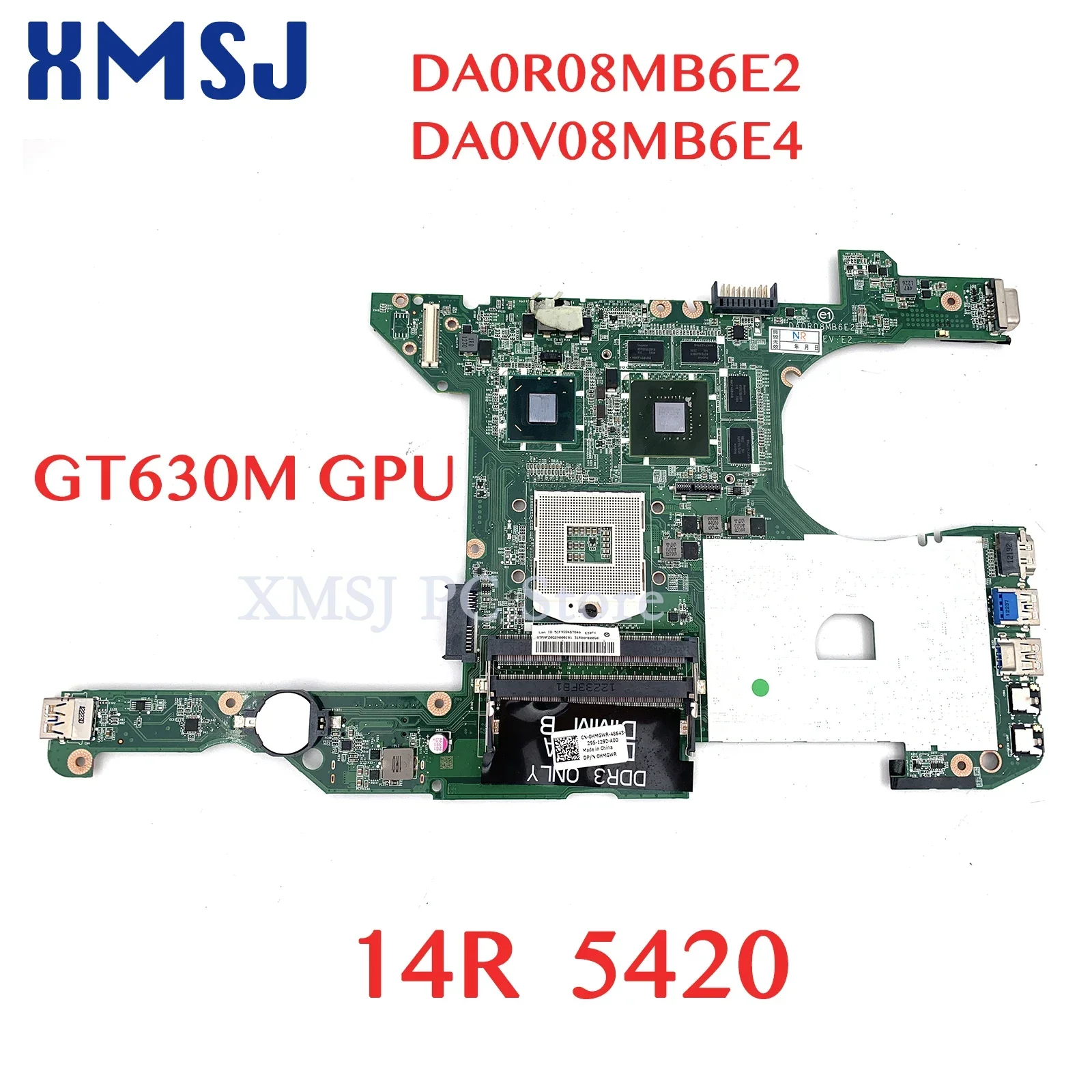 

XMSJ For DELL INSPIRON 14r 5420 Laptop Motherboard DA0R08MB6E2 DA0V08MB6E4 CN-0HMGWR 0HMGWR HMGWR GT630M GPU Main Board