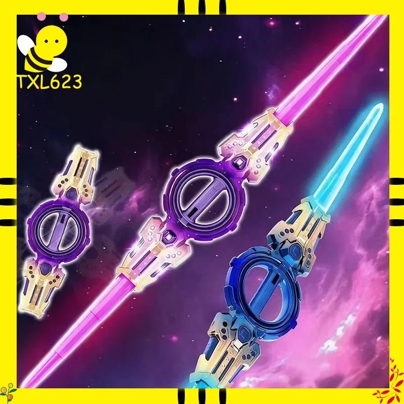 

Двусторонний выдвижной световой меч, игрушка, супер крутой подарок с несколькими стилями освещения, в наличии на день рождения, подвеска ACG