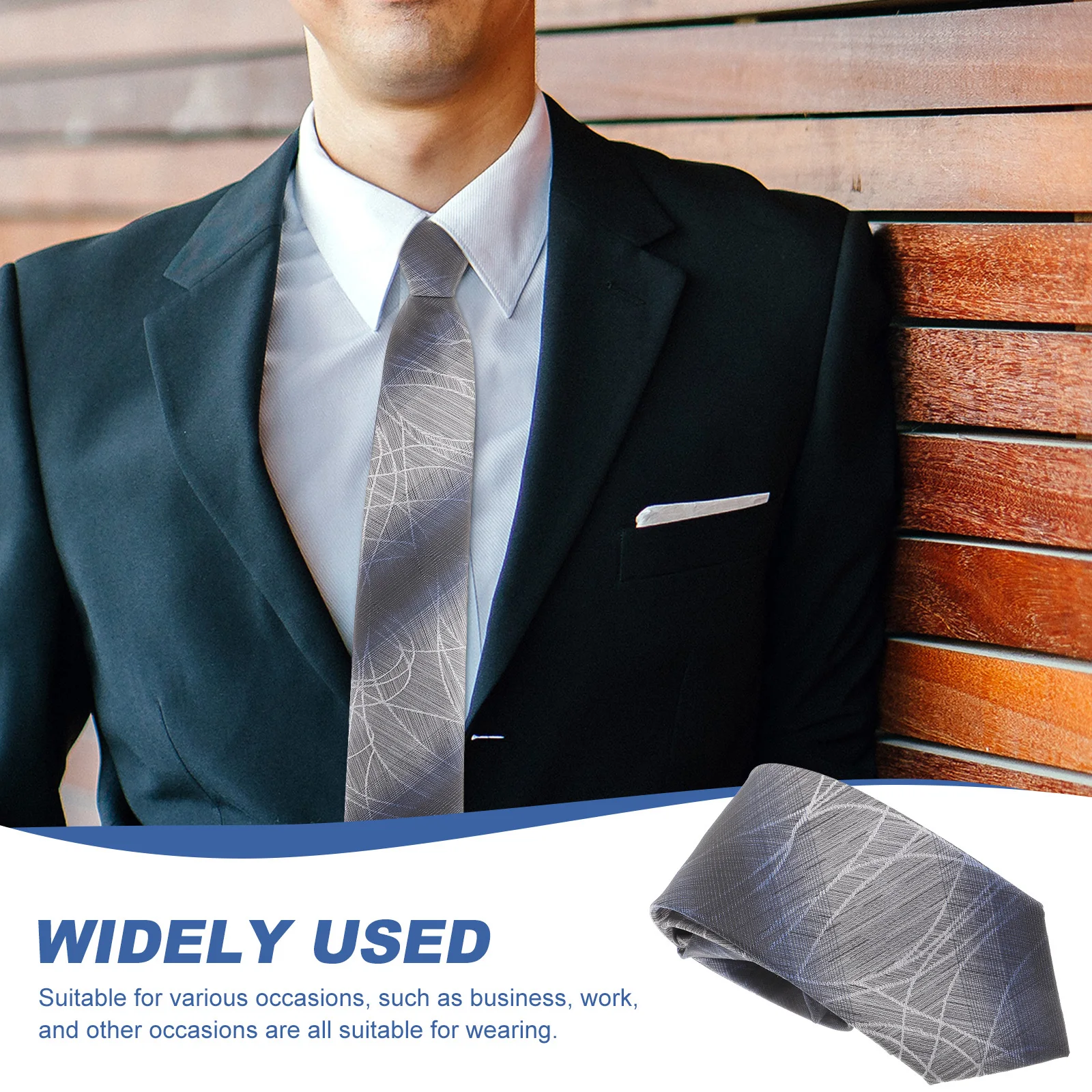 

Pretied Tie Men Zipper Tie Formal Business Work Elegant Necktie Comfortable Soft Washable Not Easy to Wrinkle Pilling Fading