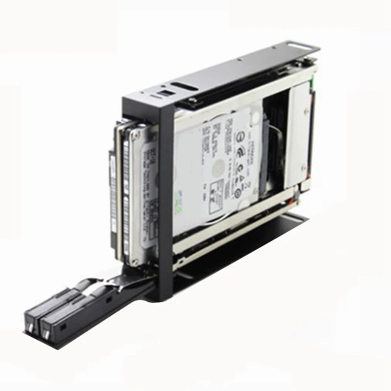 

2.5 Inch Floppy Disk Drive Tray 2-Bay Disk Drive SATA for HDD/SSD Hard Disk Enclosure Extraction Box HOT