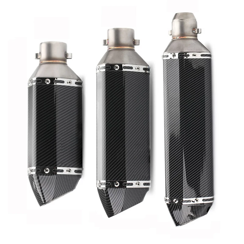 

Universal 51mm Exhaust Motorcycle Muffler Exhaust For Ninja650 GPR150 BJ250 Z1000 ZX-14R S1000R CBF190R false Carbon Fiber