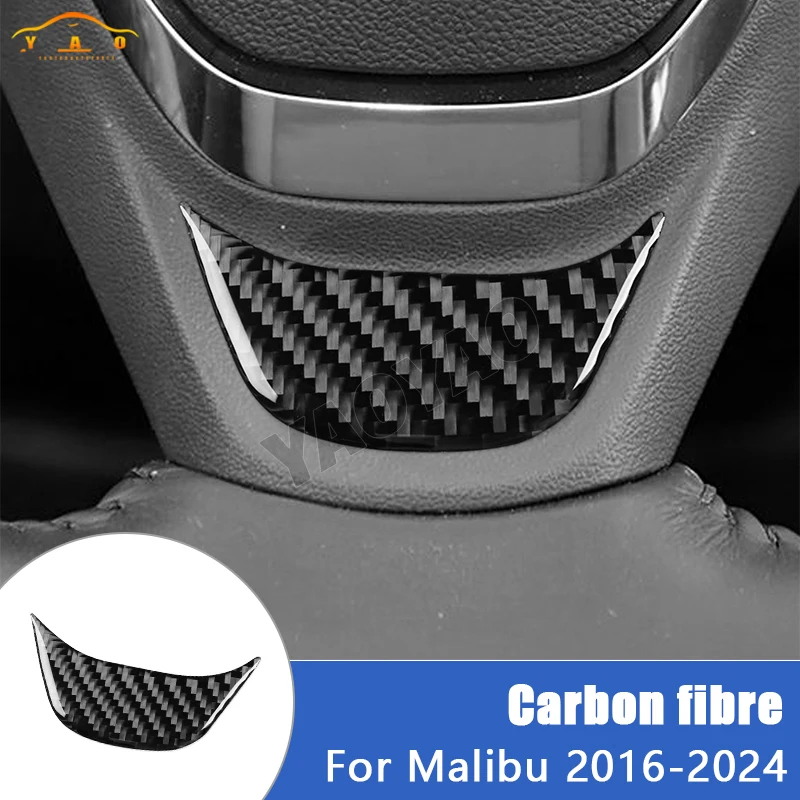 

Carbon Fiber For Chevrolet Malibu 2016-2024 Car Steering Wheel Decoration Cover Styling Sticker
