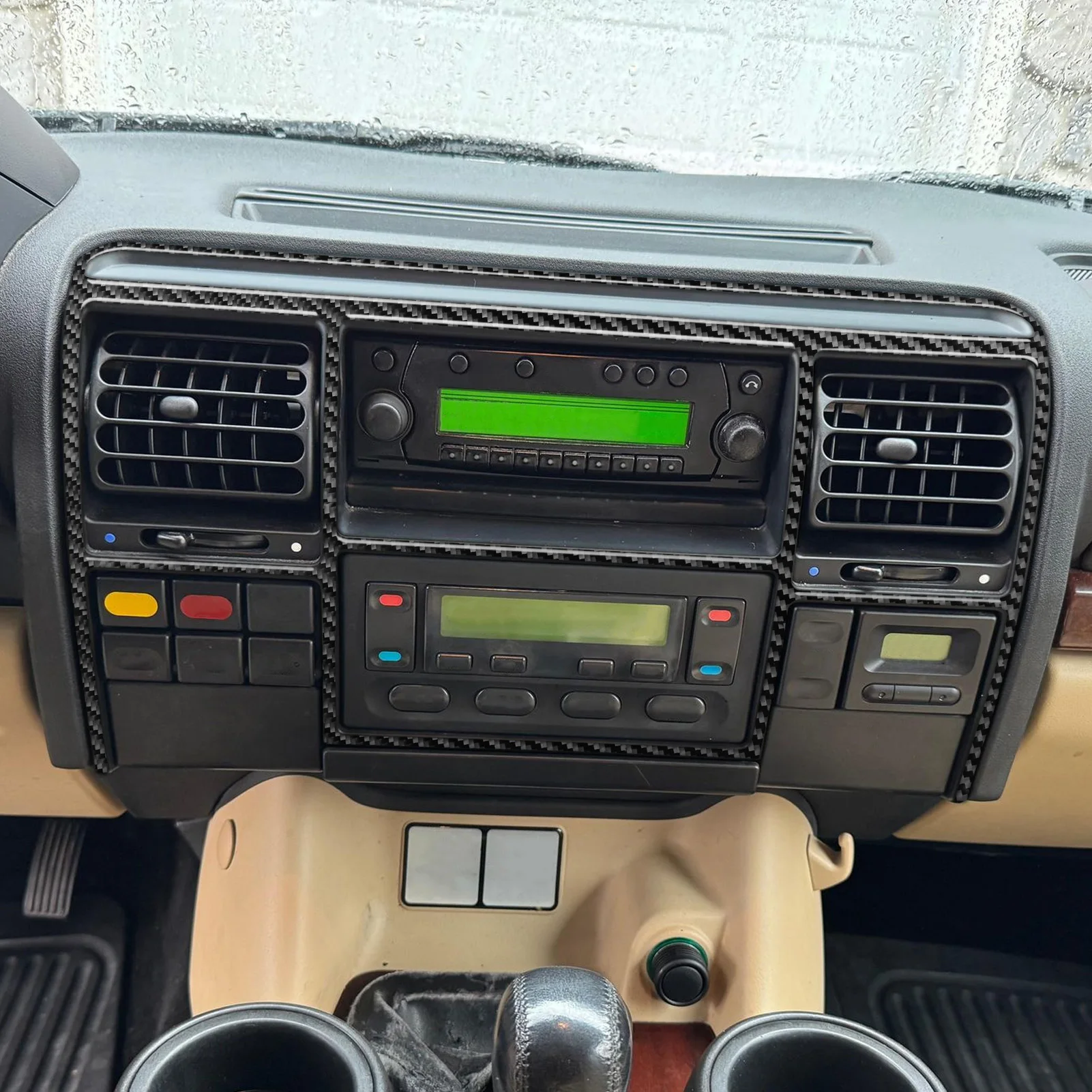 For Land Rover Discovery 1994 1995 1996 1997 1998 1999 2000 2001 2002 -2004 Real Carbon Fiber Center Control Panel Frame Trim