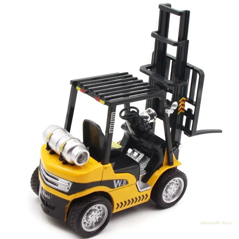 

Y4UD 1:24 Scale Programming Trucks Forklift Toy With Music And Light Kids Gift