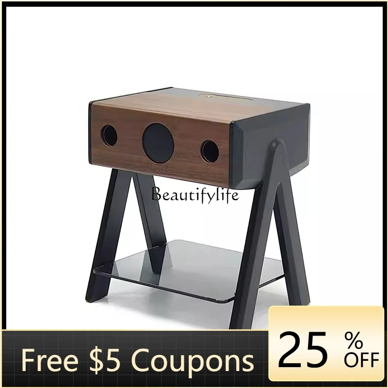 

W2 Solid wood edge few coffee table bluetooth speaker creative simple living room sofa corner few