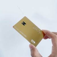 customized laser and uv print 4442 small chip slot contactless payment Dual Interface NFC Metal Card With antenna build-in