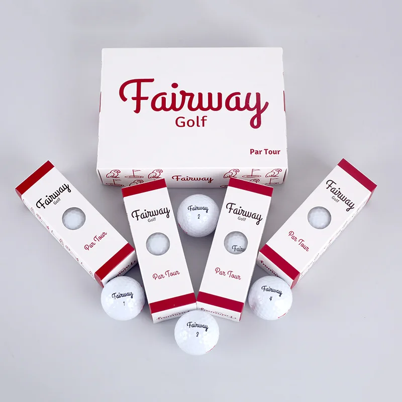 High Quality Gift Box Set 2-Layer Surlyn Golf Balls, Special Alignment Line Design Competition Golf Balls