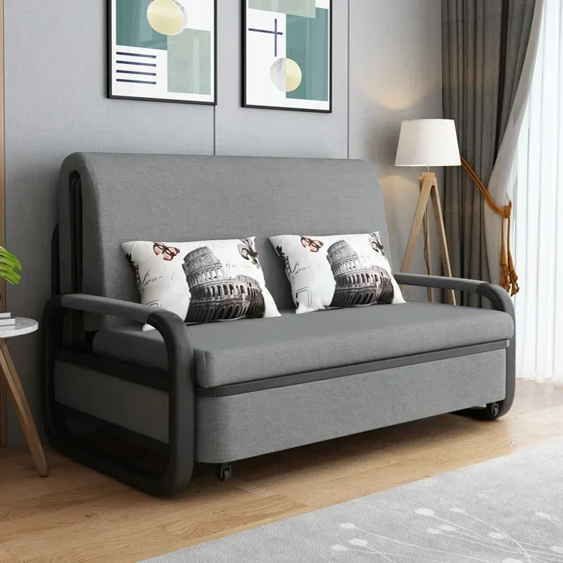 Dual-purpose folding sofa bed multi-function, sofa can be folded and washed for storage, push-pull bed