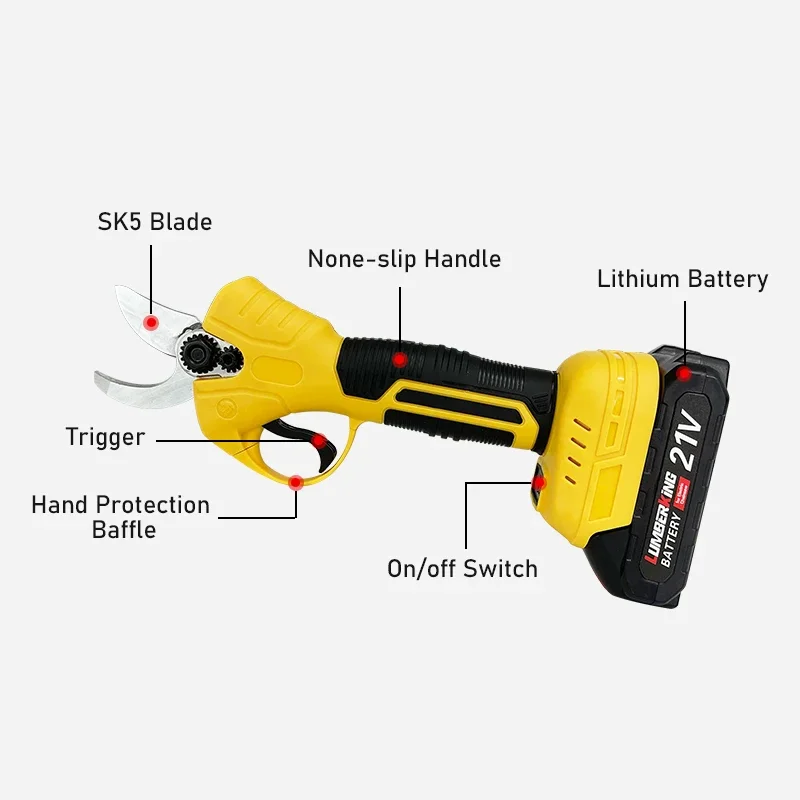 Gunting Pemangkas Bertenaga Baterai Listrik Tanpa Kabel Lithium Pemangkas Listrik Portabel Taman