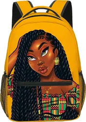 Black Girl Backpack School African Girl Backpack Kawaii Laptop Backpack Cute BookBag for Girls Women Work School