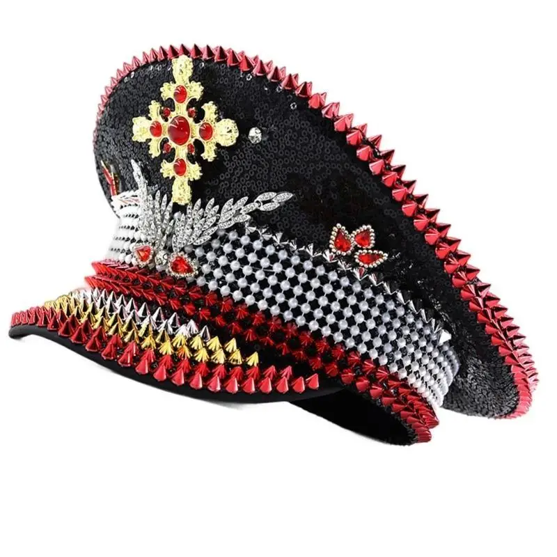 652F Mũ đính kim cương độc đáo Độ bền Mũ tối giản Mũ sequin thoải mái