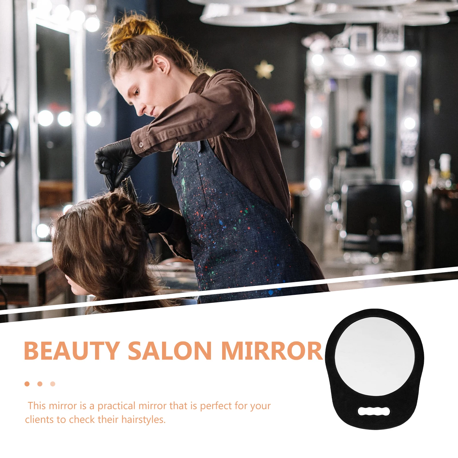 

Handheld Foam Mirror for Barbers and Beauticians Clear Surface Practical for Home and Salon Use Handheld Mirror