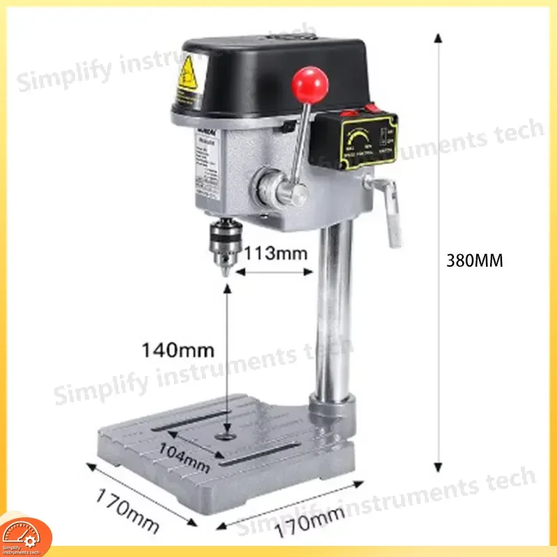 340W Mini Bench Drill Press 6 Speed Variable Heavy Duty Vertical Drilling Portable Tabletop Drill for Wood Metal DIY