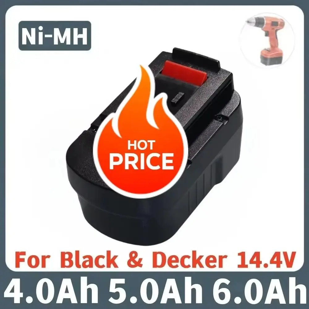 

for Black And Decker 14.4V HPB14 Ni-Mh Replacement Battery 4000/5000/6000mAh Compatible with Firestorm FSB14 FS140BX 499936-34