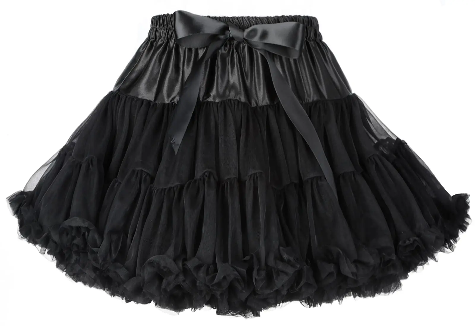 Women’s Petticoat Skirts Tulle Underskirts Chiffon Half Slips Fluffy Ballet Dress 2024